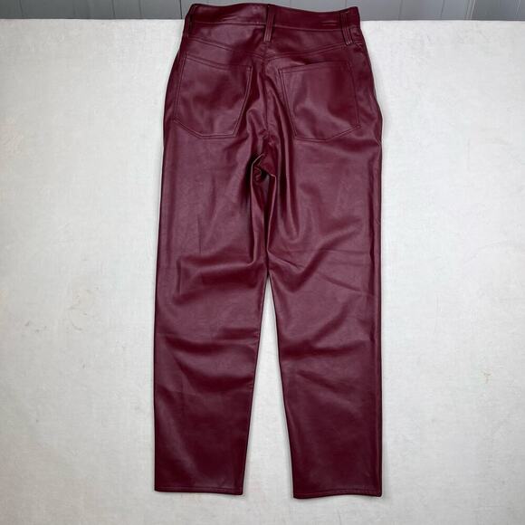 Madewell the perfect vintage straight jean women’s size 27 red vegan leather￼ - Picture 4 of 10